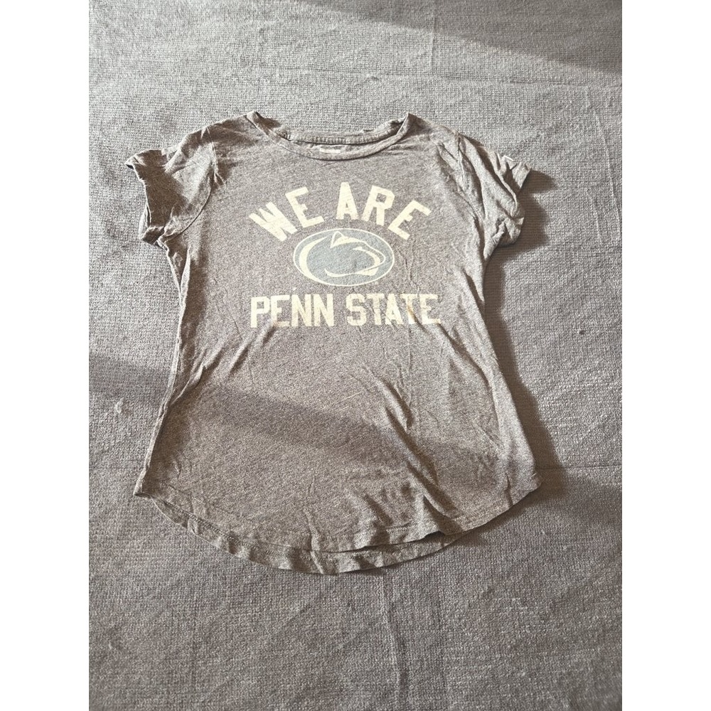 Penn State Nittany Lions Gray Graphic Tee Shirt Women Size M Cotton Blend